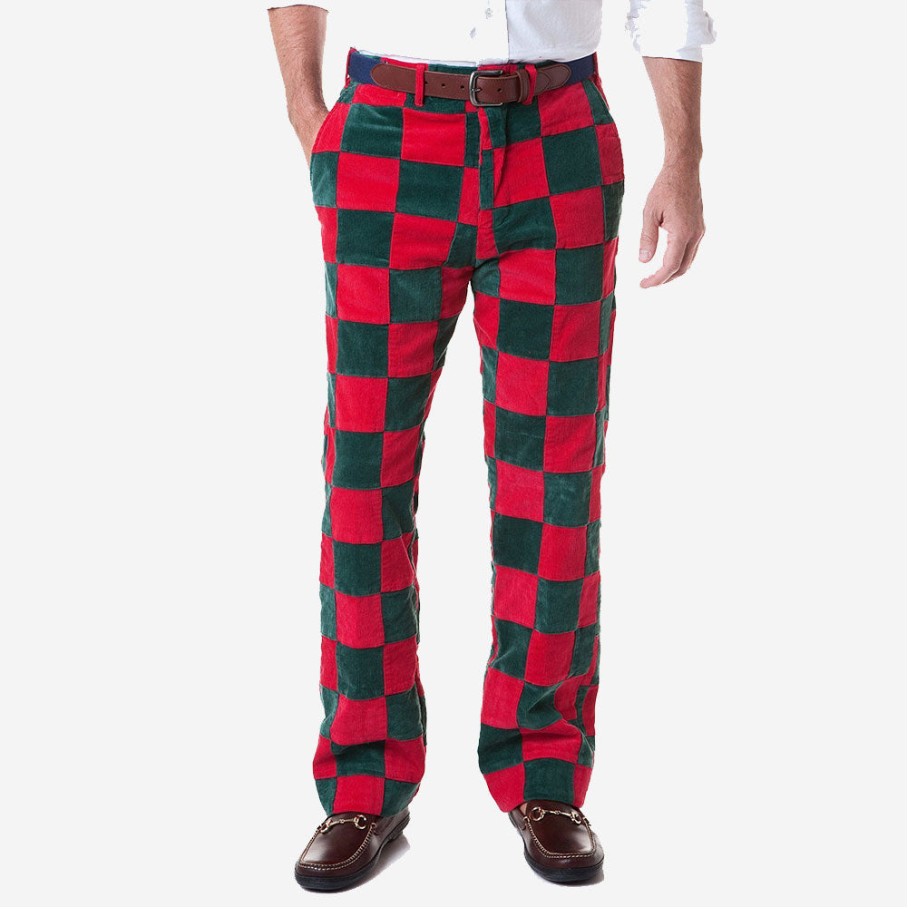 Castaway Beachcomber Corduroy Patchwork Pant Hunter & Crimson