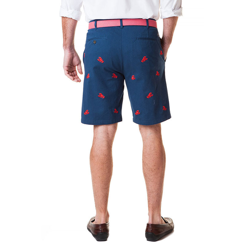 Castaway Cisco Short Stretch Twill Nantucket Navy with Lobster