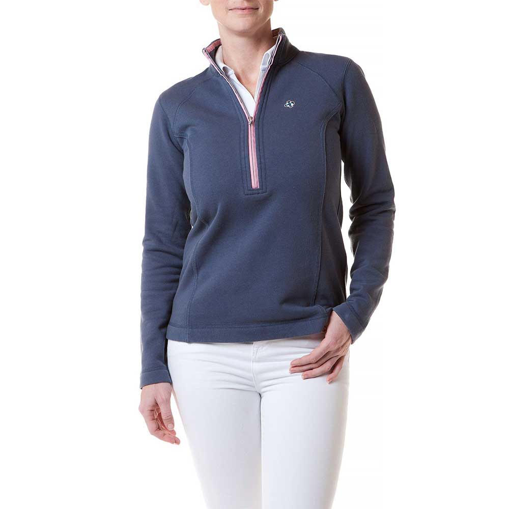 Castaway Ladies Breakwater Zip Nantucket Navy Pink Trim