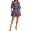 Shoshanna Celia Dress - Indigo/Cherry