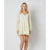 Sail to Sable Long Sleeve Dress - White/Limelight