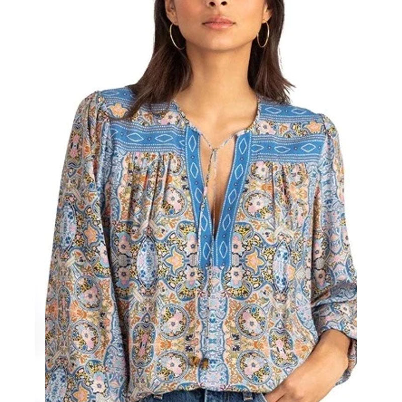 Shoshanna Edie Top - Cornflower Multi