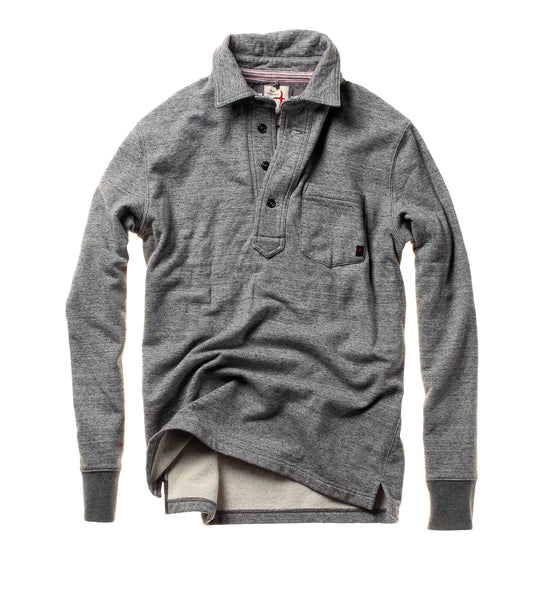 Relwen FRENCHLOOP POLO - GREY MARL