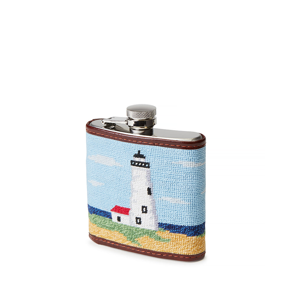 Smathers & Branson Great Point Needlepoint Flask