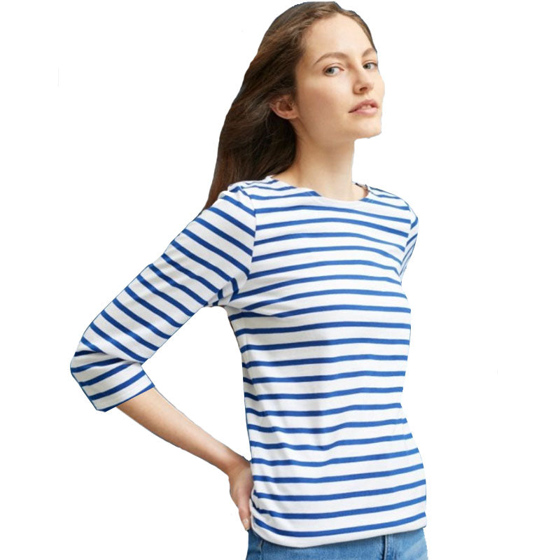 Galathee II Breton Striped Top with ¾ Sleeve 