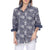 Hinson Wu Margot 3/4 Sleeve Printed Shirt Navy White