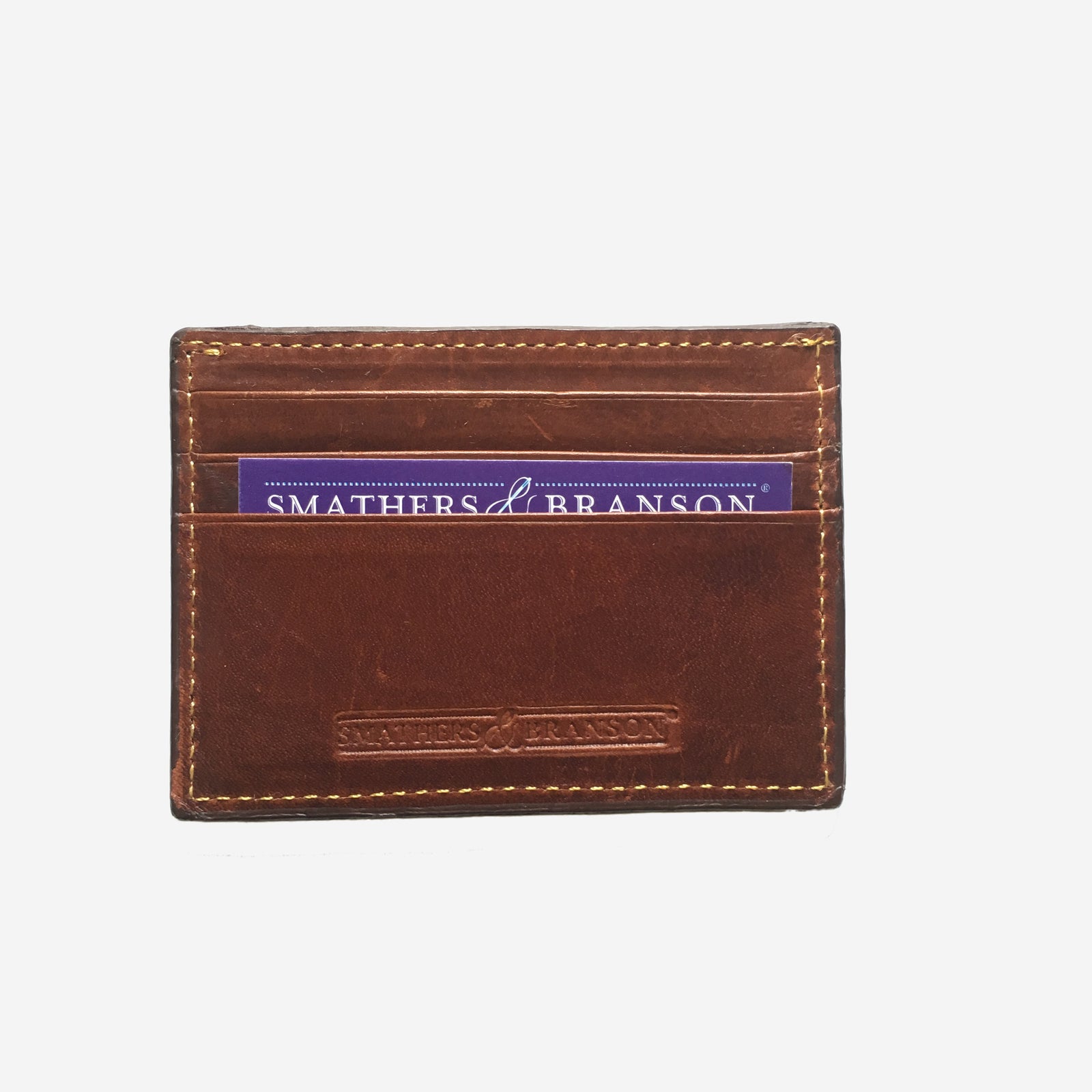 Smathers & Branson Nantucket Island Needlepoint Card Wallet - Navy