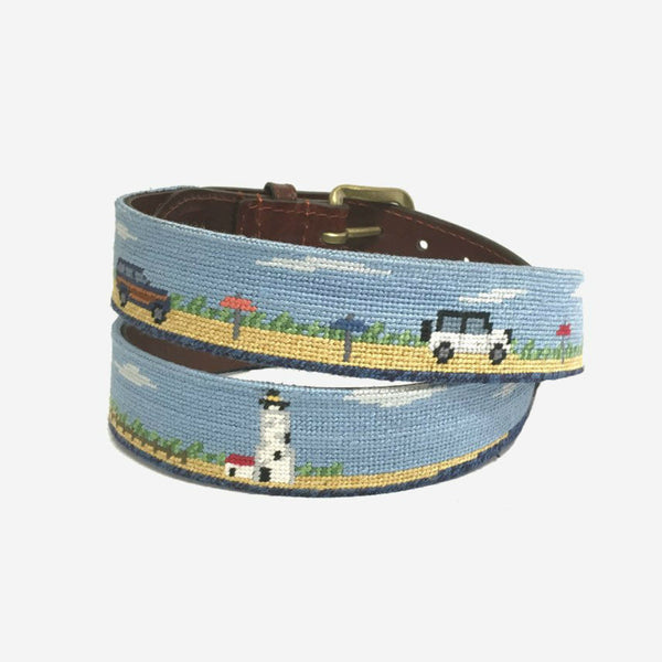 Smathers & Branson Great Point Jeeps Needlepoint Belt - Murray's