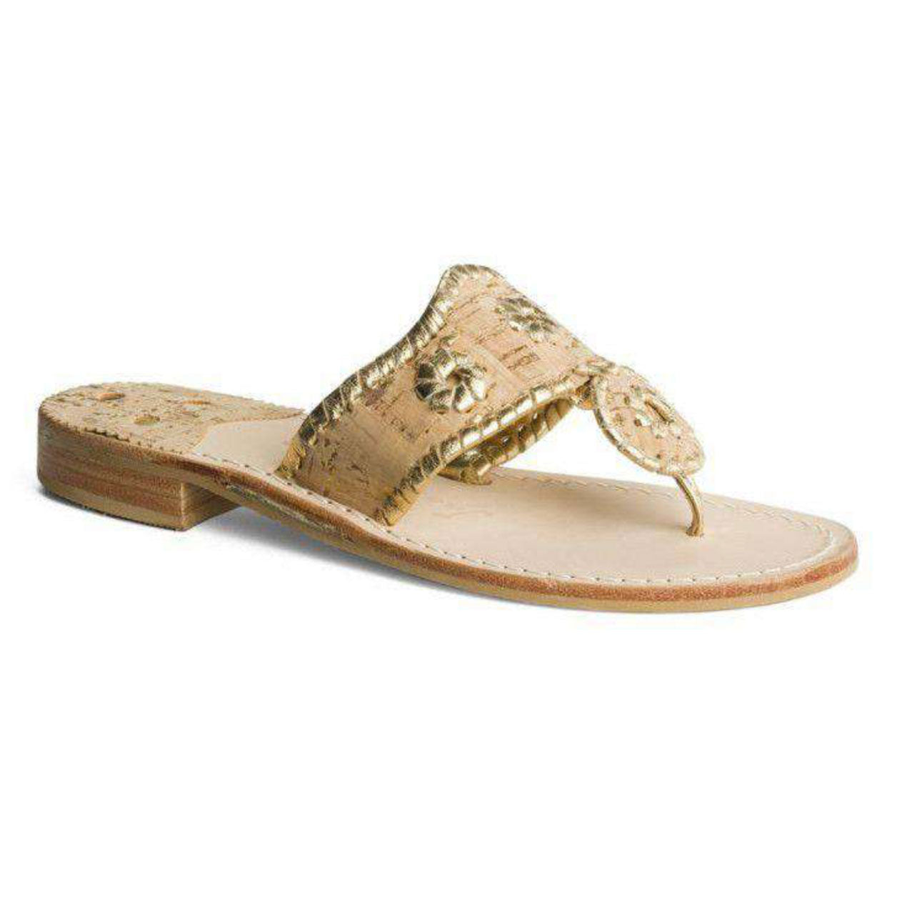Jack Rogers Napa Valley Sandal - Cork/Gold