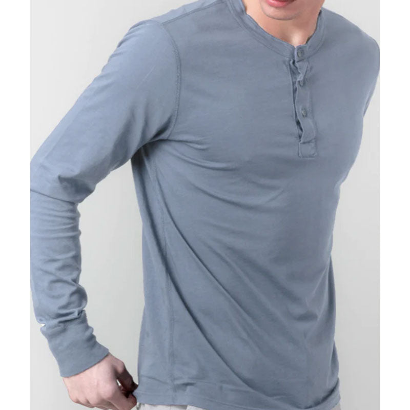 Save Khaki United Supima Jersey Henley - Wave
