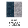 Kinross Cashmere Twist Stitch Poncho - Blue Spruce/Sterling