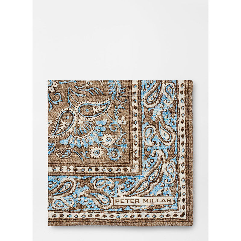 Peter Millar Windward Bandana Pocket Square - Blue Cielo