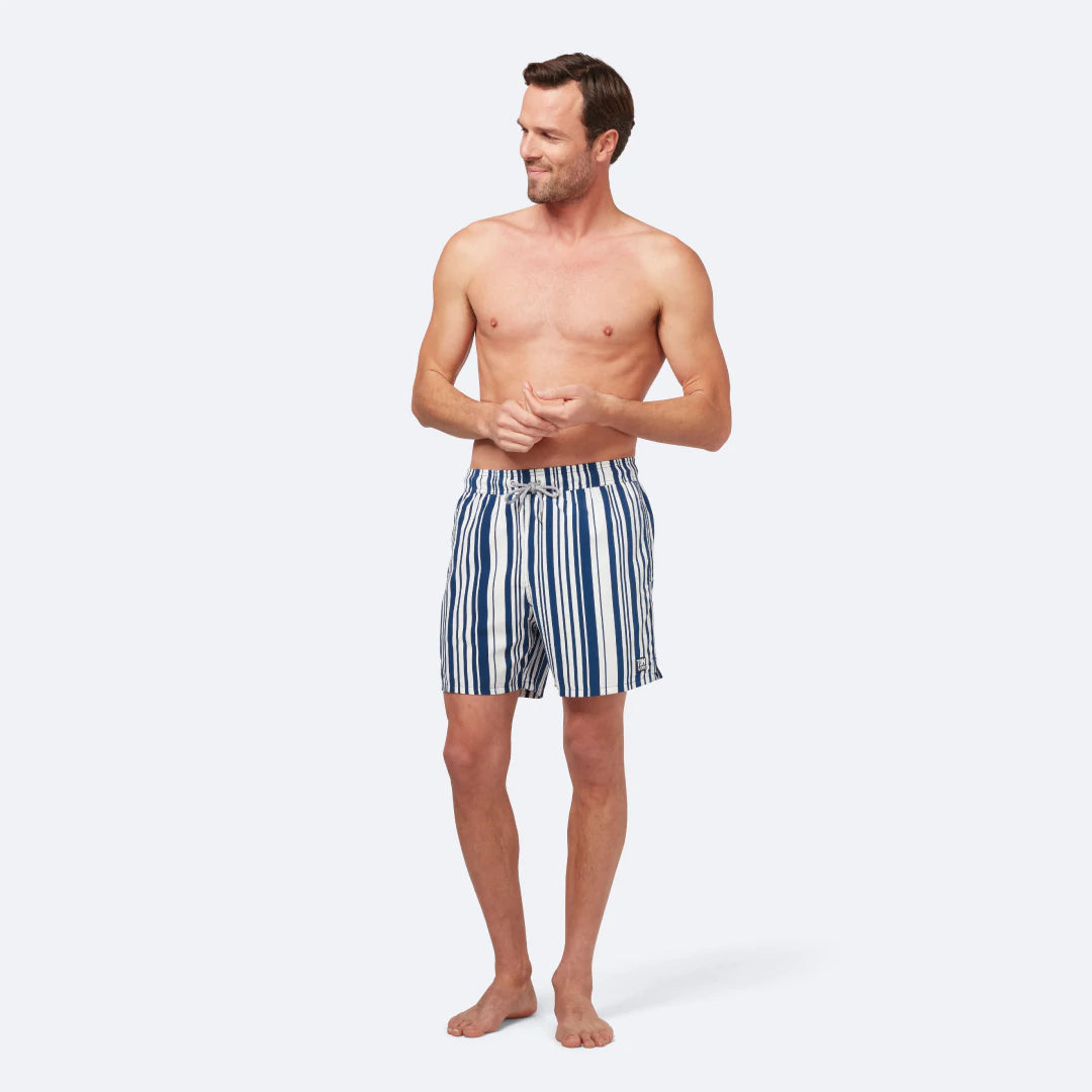 Tom & Teddy Swim Trunk - Navy Stripe