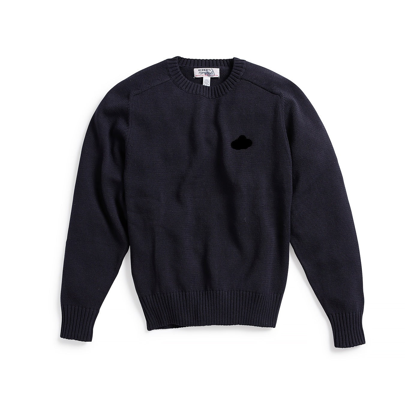 Nantucket Reds Collection® Crewneck Sweater with Nantucket Logo - Black