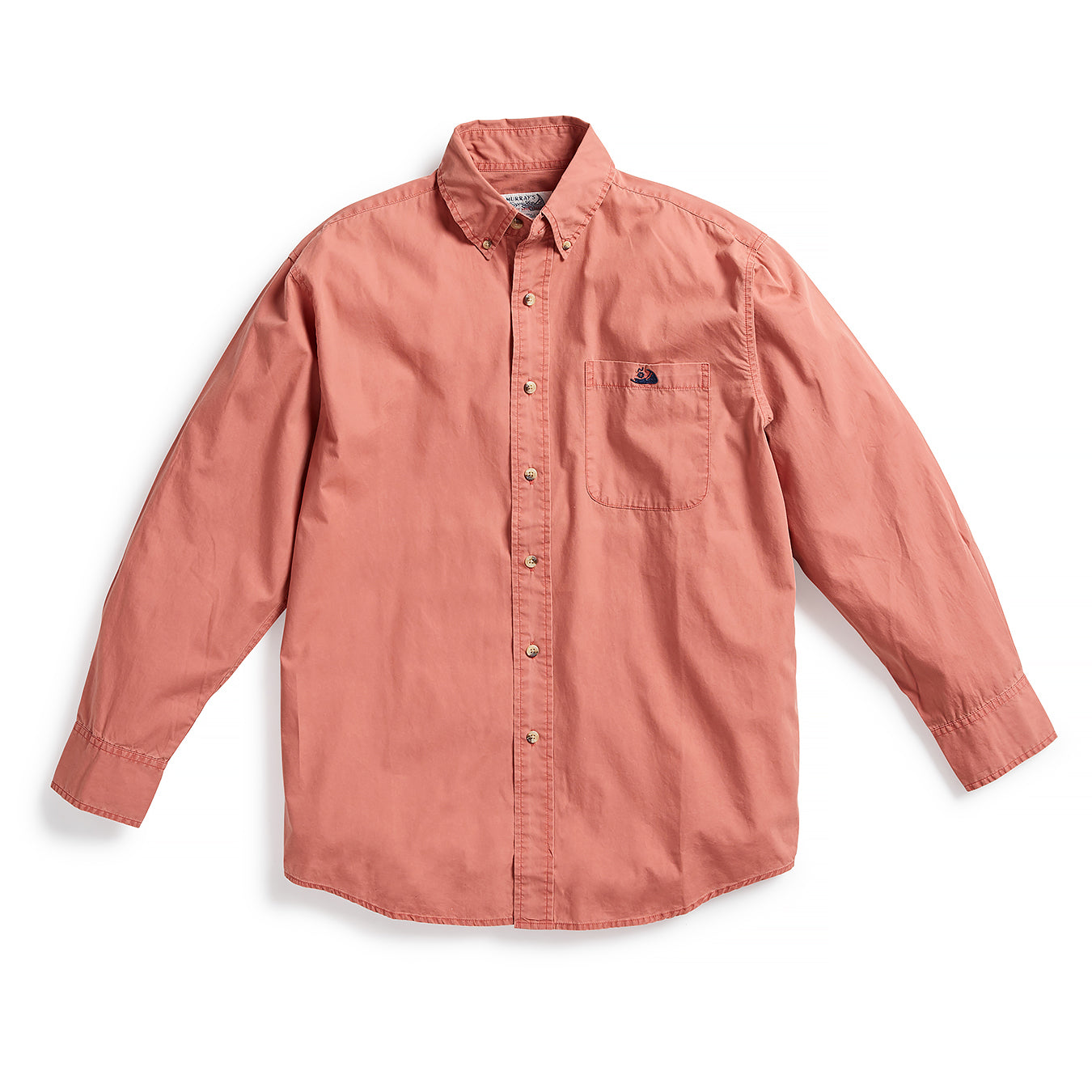 Nantucket Reds Collection® Men's Long Sleeve Poplin Shirt with Nantucket Logo