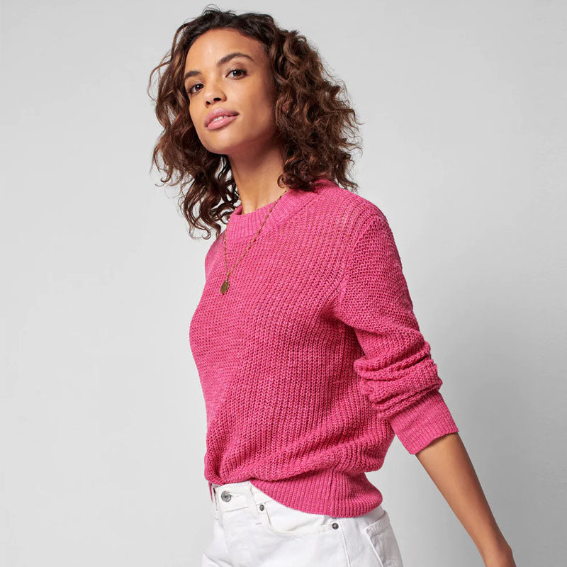 Faherty Miramar Crew Neck Sweater - French Rose