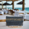 Navy Beaded Clutch w/ NANTUCKET Gold