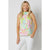 Sail to Sable Cowl Neck Top - Pastel Palm Print