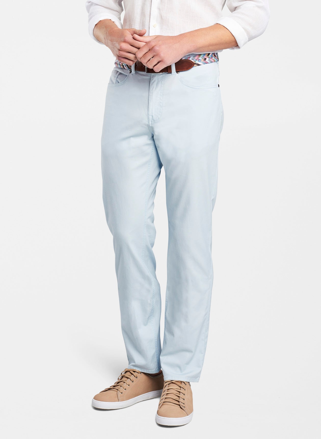 Peter Millar Soft Touch Twill Five-Pocket Pant - Sky - Murray's Toggery Shop