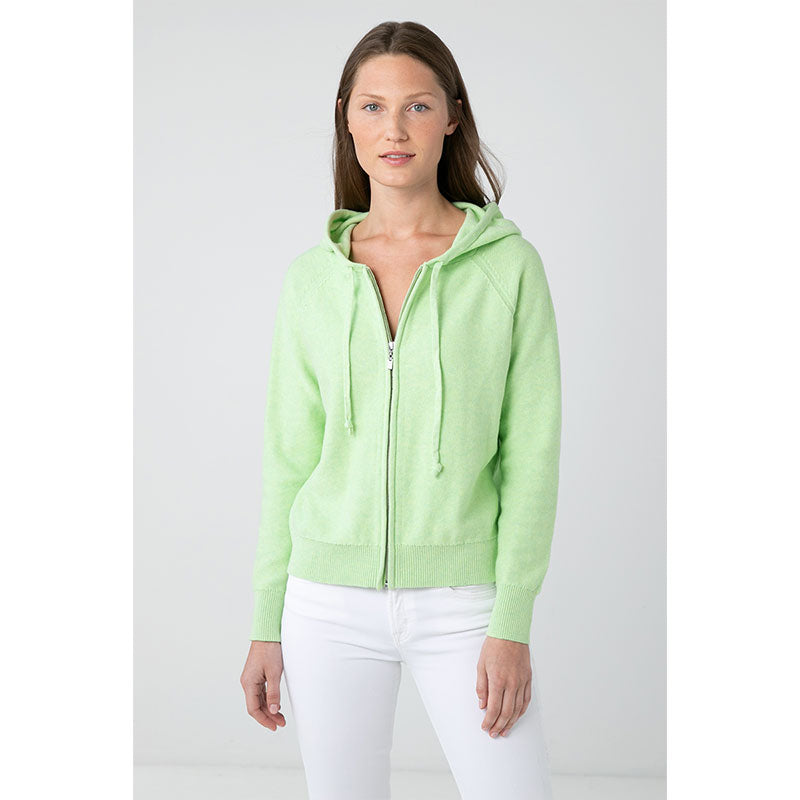 Kinross Cashmere Raglan Zip Pullover - Fig