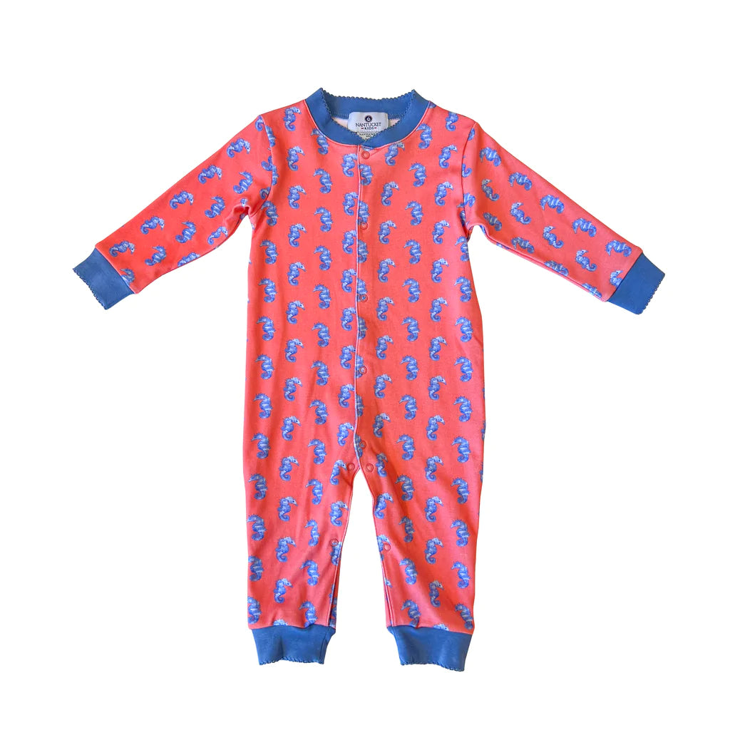 Nantucket Kids Pima Romper - Seahorse