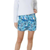 Sail to Sable Shorts Blue Boat Print