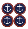 Anchor Needlepoint Coaster Set