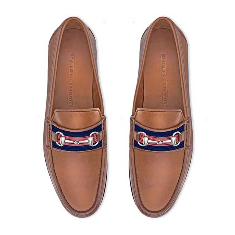 Murray’s Toggery Shop x Smathers & Branson Surcingle Downing Bit Loafers Navy Nantucket Red