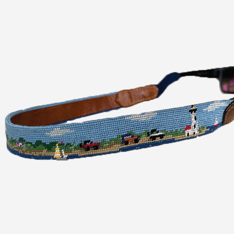 Smathers & Branson Sankaty Great Point Scene Needlepoint Sunglass Strap