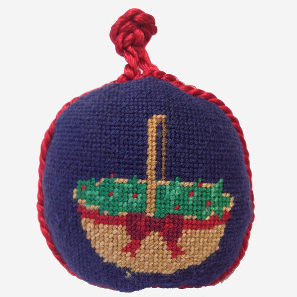 Smathers & Branson Nantucket Basket Needlepoint Ornament