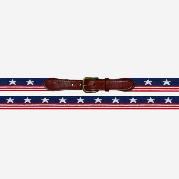 Smathers & Branson Old Glory Needlepoint Belt