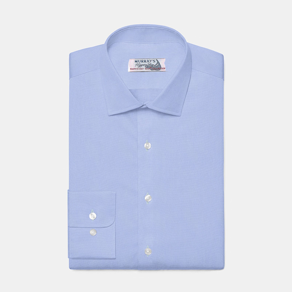 Stantt Pinpoint Oxford Spread Collar Blue / M