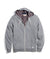 Marine Layer Striped Fleece Full Zip - Heather Grey