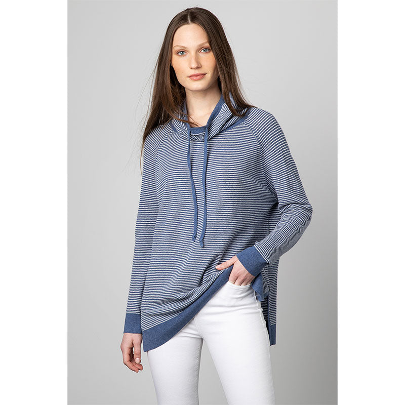Kinross Cashmere Thermal Drawstring Funnel - Orchid