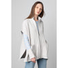 Kinross Cashmere Thermal Zip Mock Cardigan - Washed Indigo