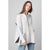 Kinross Cashmere Thermal Zip Mock Cardigan - Washed Indigo