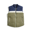 Marine Layer Vail Reversible Puffer Vest - Black Iris/Dusty Olive