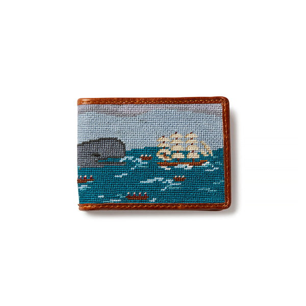 Smathers & Branson ACK Needlepoint Bifold Wallet - Red