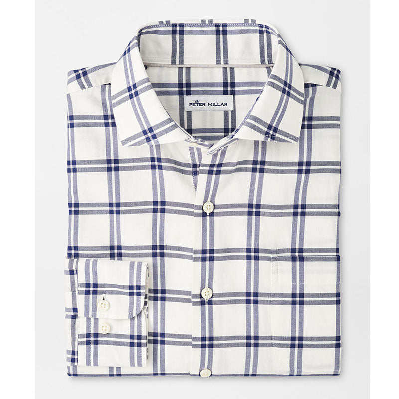 Peter Millar Walton Autumn Soft Cotton Sport Shirt - Ivory