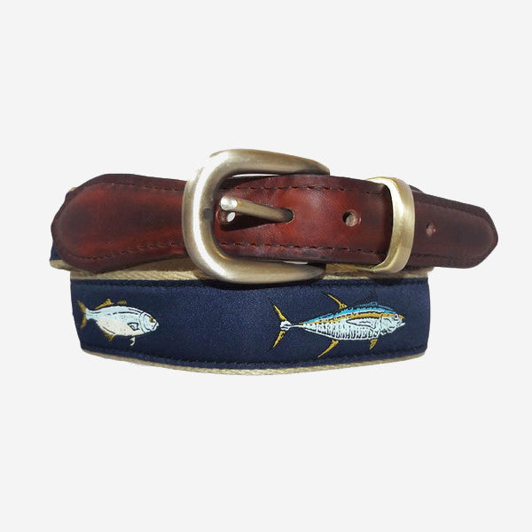 YRI Men's Ribbon Belt - 3 Fish