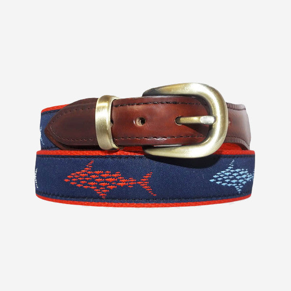 YRI Men's Ribbon Belt Sharks Minnows Murray's Toggery Shop
