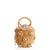 Woven Flower Imitation Pearl Handbag Natural