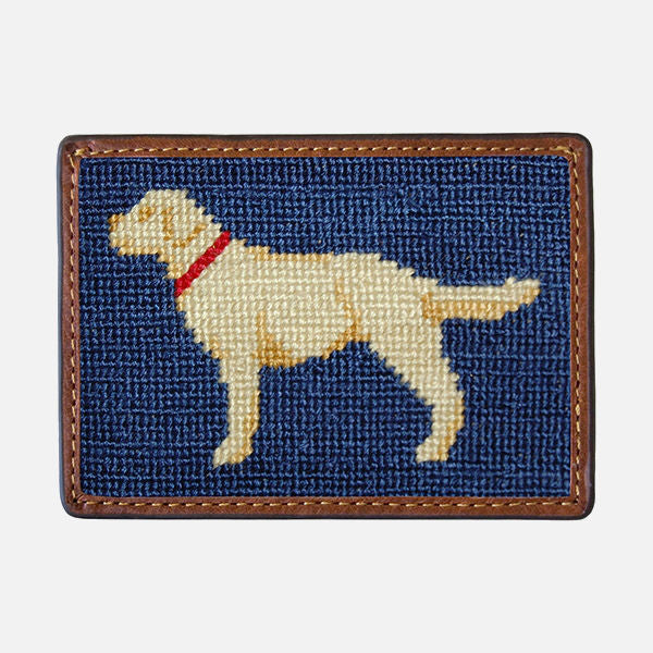 Smathers & Branson Yellow Lab Needlepoint Card Wallet