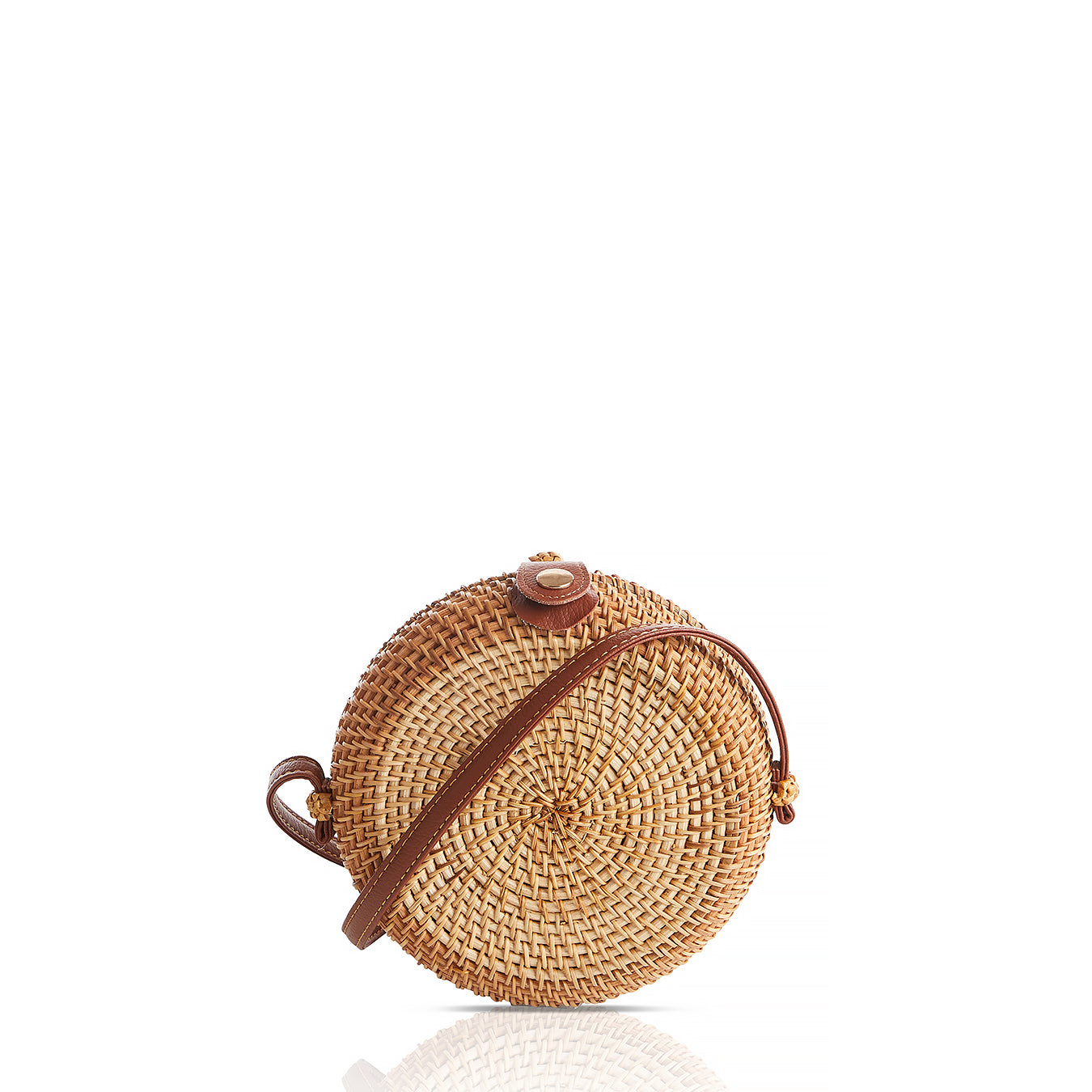 Woven Rattan Straw Crossbody Khaki