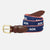 YRI Men's Ribbon Belt - White ACK on Red Webbing