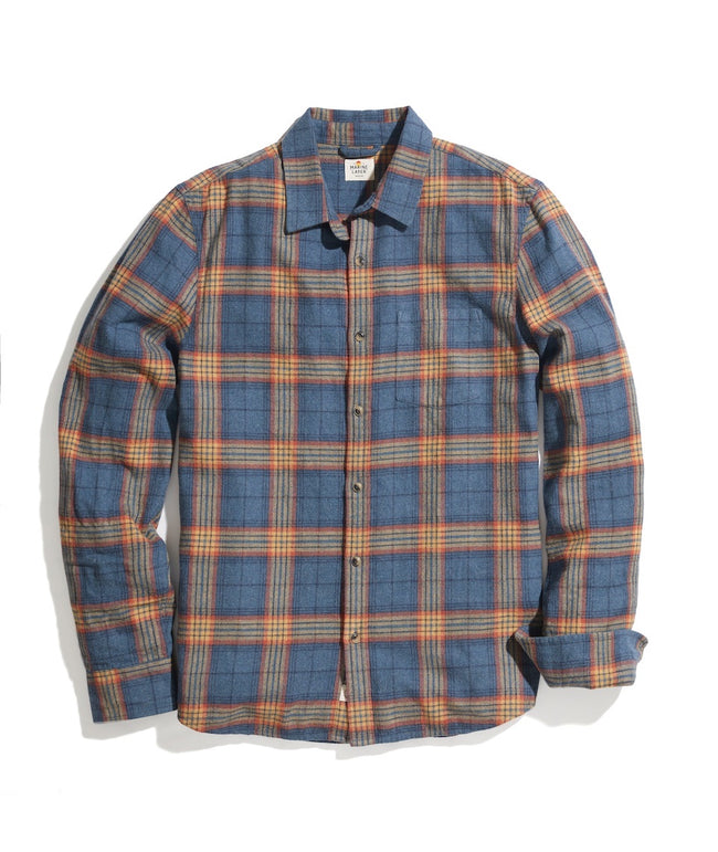 Marine Layer Classic Fit Balboa Button Down - Warm Blue Plaid