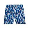 Tom &amp; Teddy Boats Swim Trunk - Marine Blue &amp; Coral