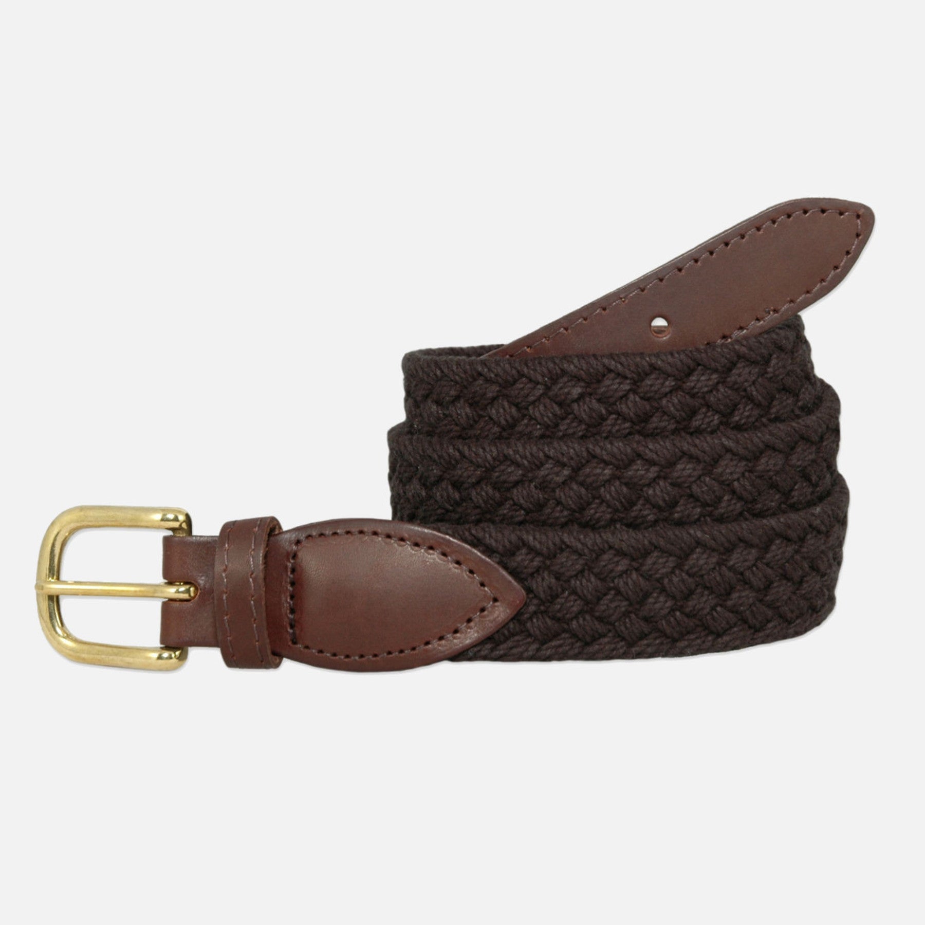 YRI Men's Braided Cotton Belt - Black