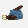 YRI Men&#39;s Braided Cotton Belt - Pale Blue