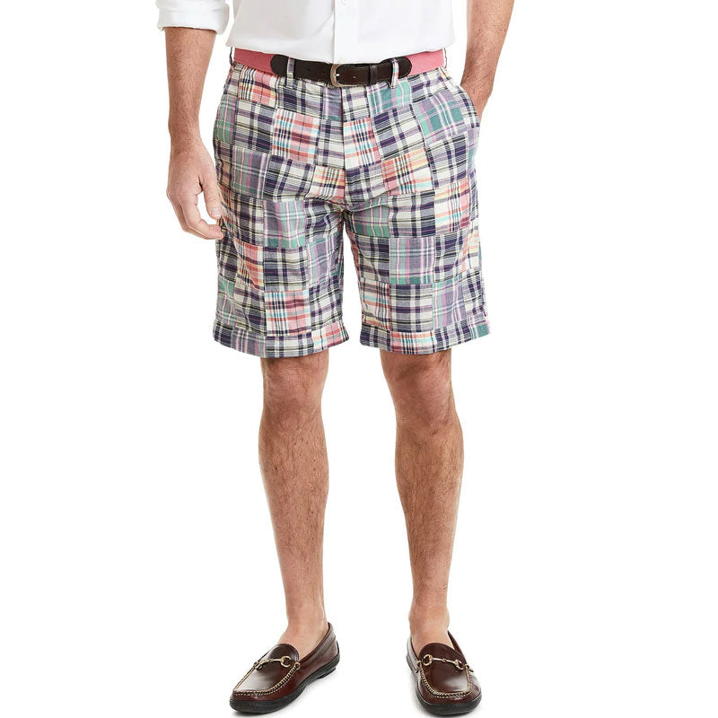 Castaway Authentic Madras Shorts - Ticoma Patch